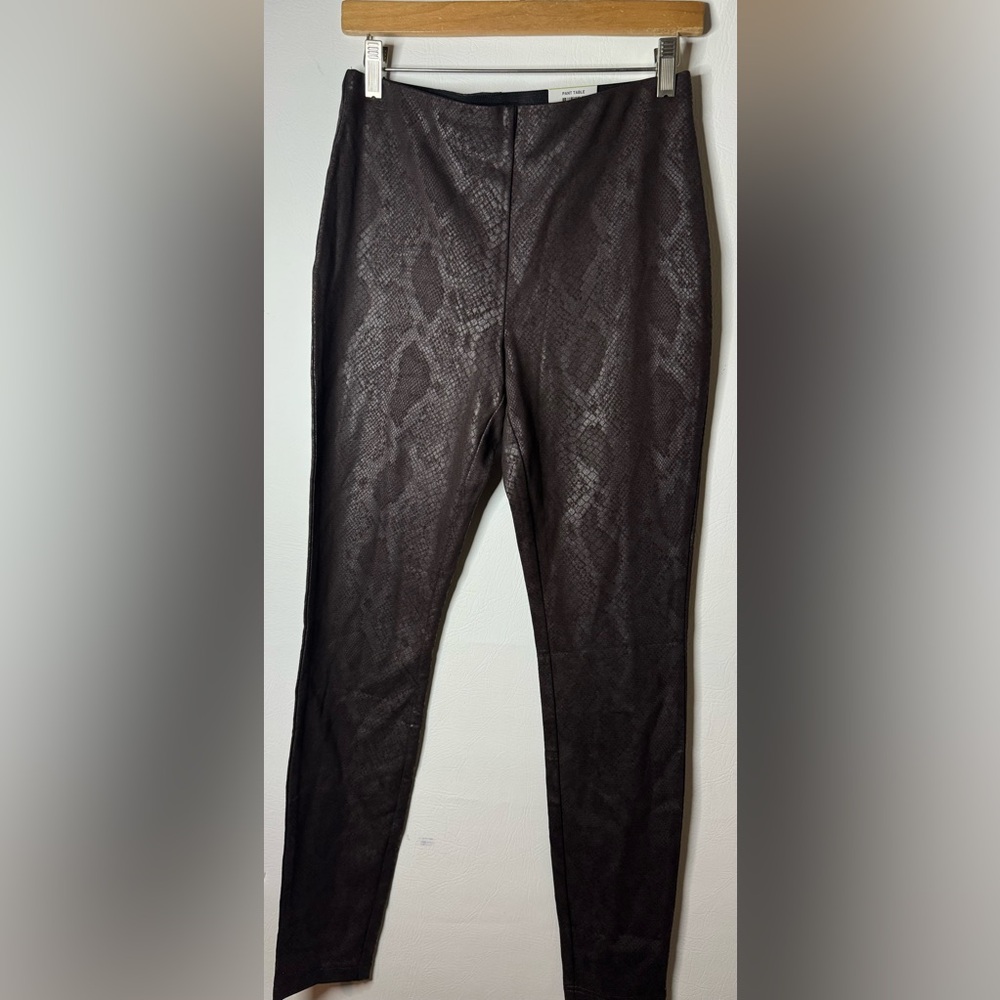 INC Snake-Print Skinny Pants Brown 4 NWT
